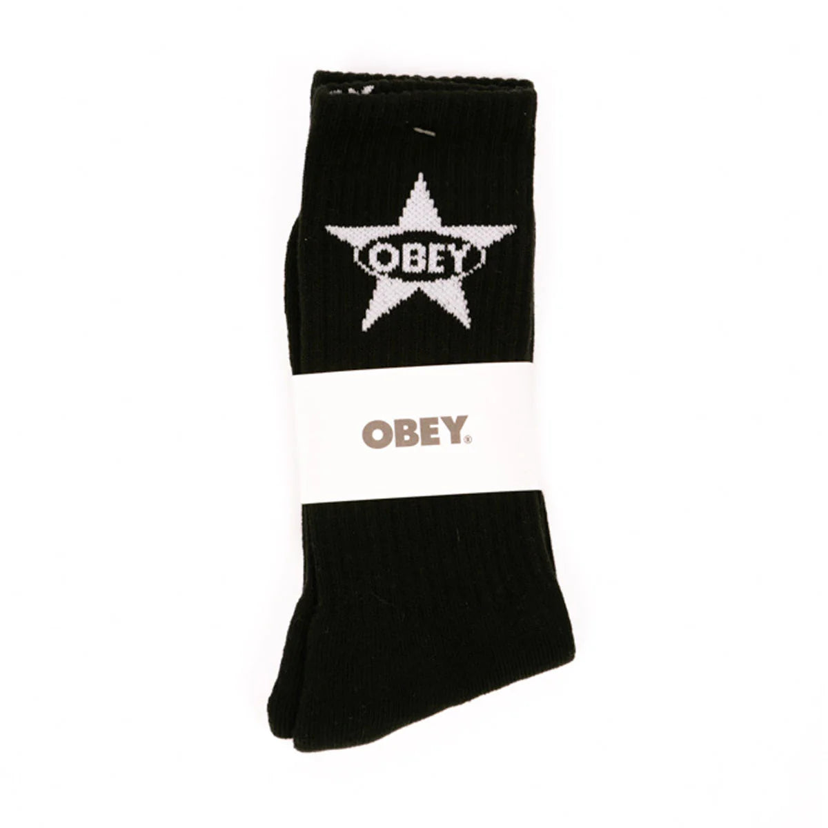 OBEY STAR SOCKS 'BLACK'