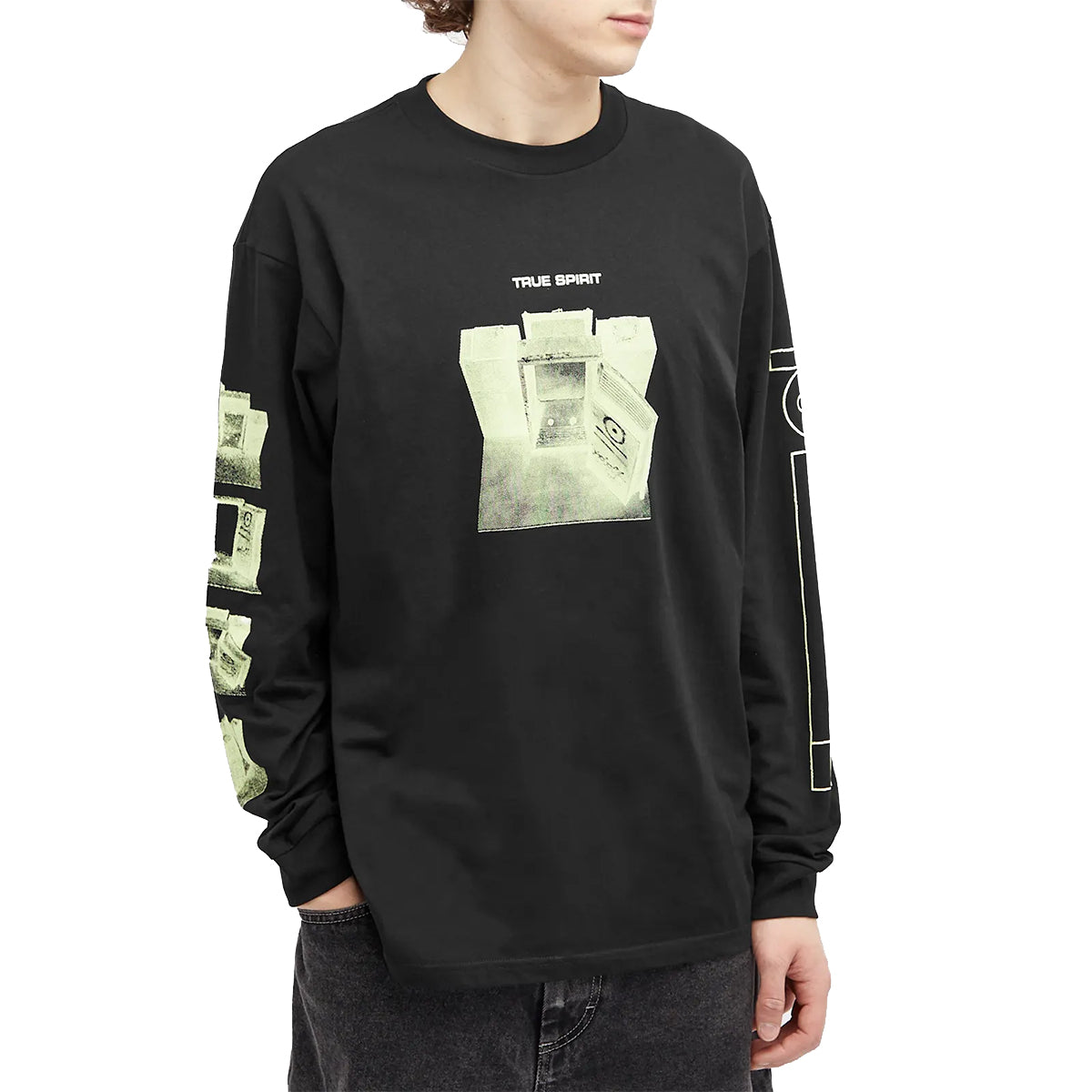 WIP + Tresor True Spirit T-Shirt 'Black/Glow Green'