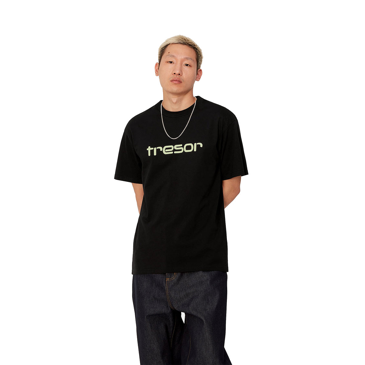 WIP + Tresor Techno Alliance T-Shirt 'Black/Glow Green'