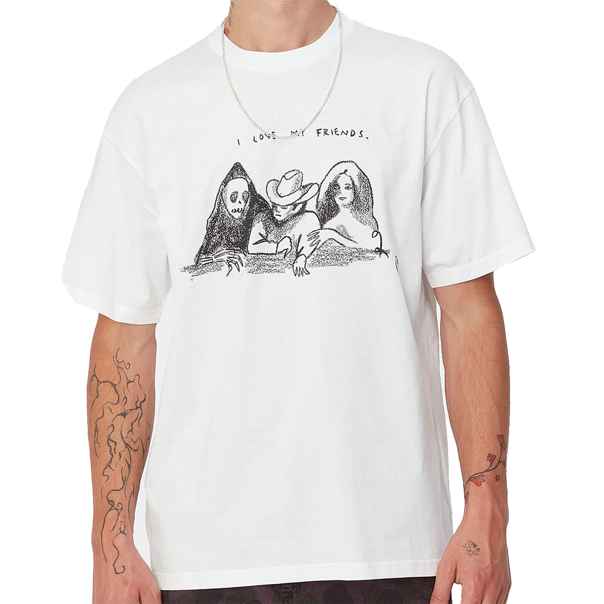 WIP Pepe Friends T-Shirt 'White/Black'