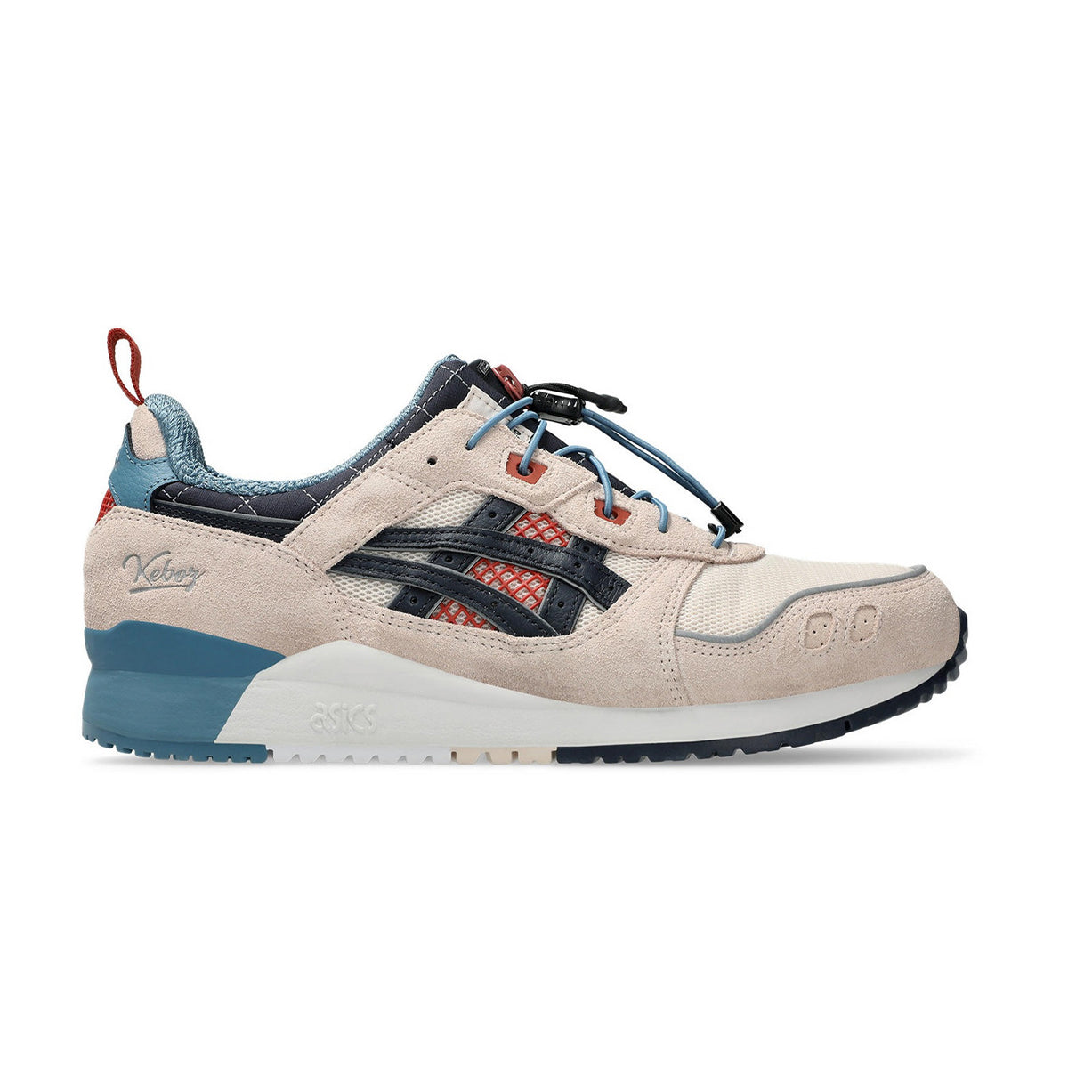 Mita Sneaker x Keboz x Asics Gel Lyte III OG Almond Peach Navy