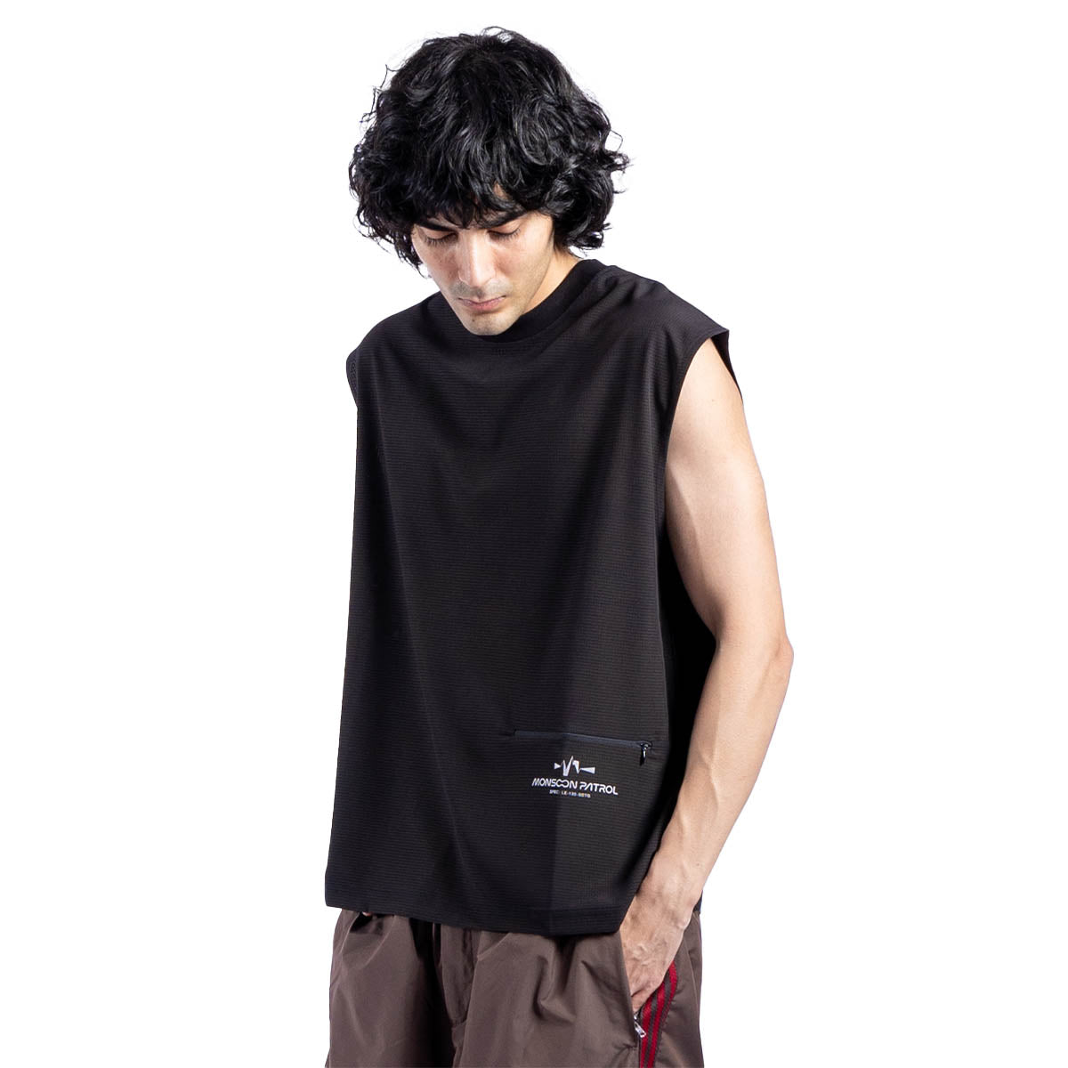 CF Double Sleeveless Tee 'Black'