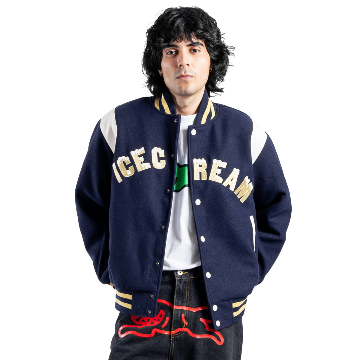 Drippy Varsity Jacket 'Navy'