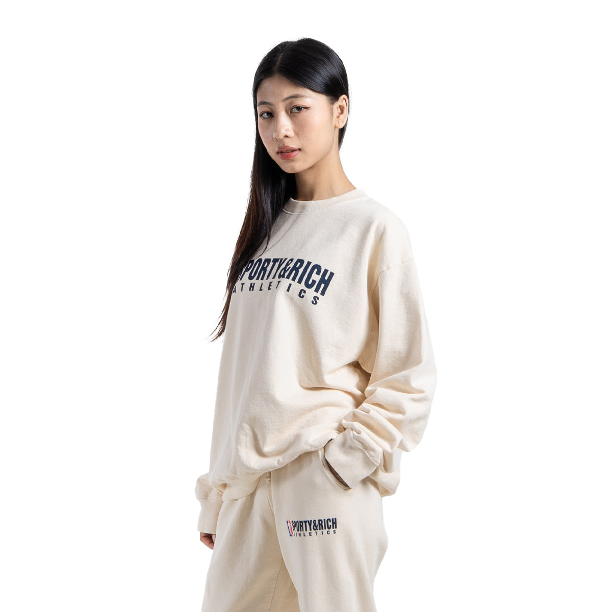 Team Logo Sweatshirt 'Cream Navy'