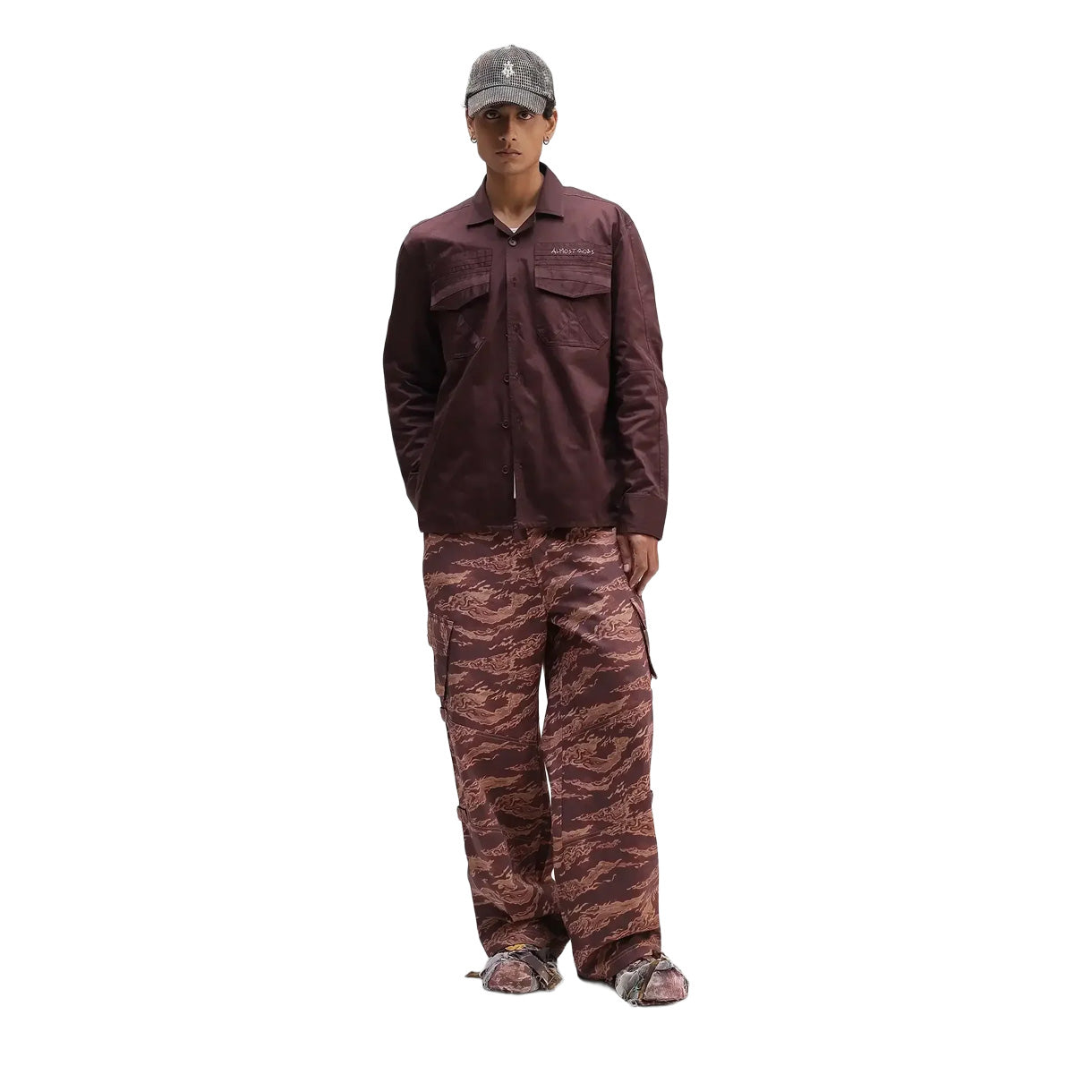 Military Overshirt in Rust