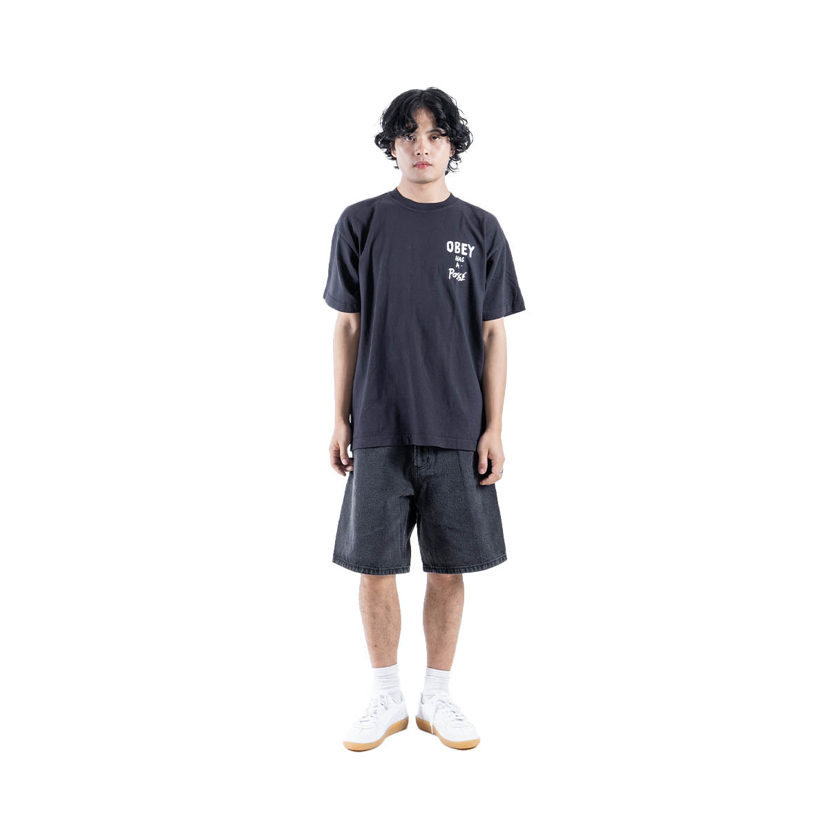 OBEY HAS A POSSE TEE 'VINTAGE BLACK'