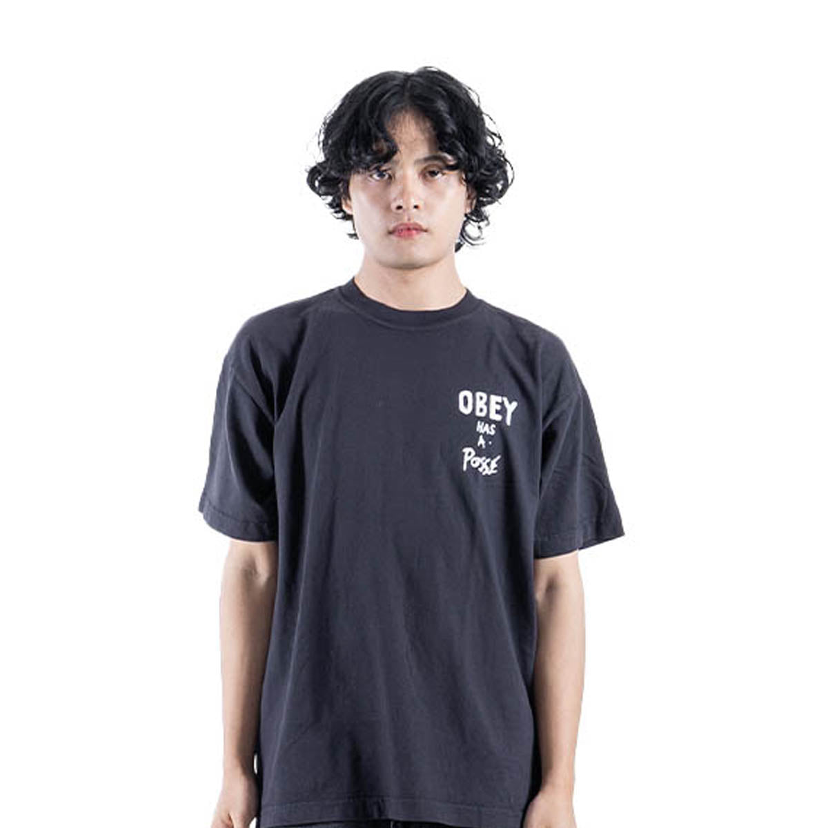 OBEY HAS A POSSE TEE 'VINTAGE BLACK'