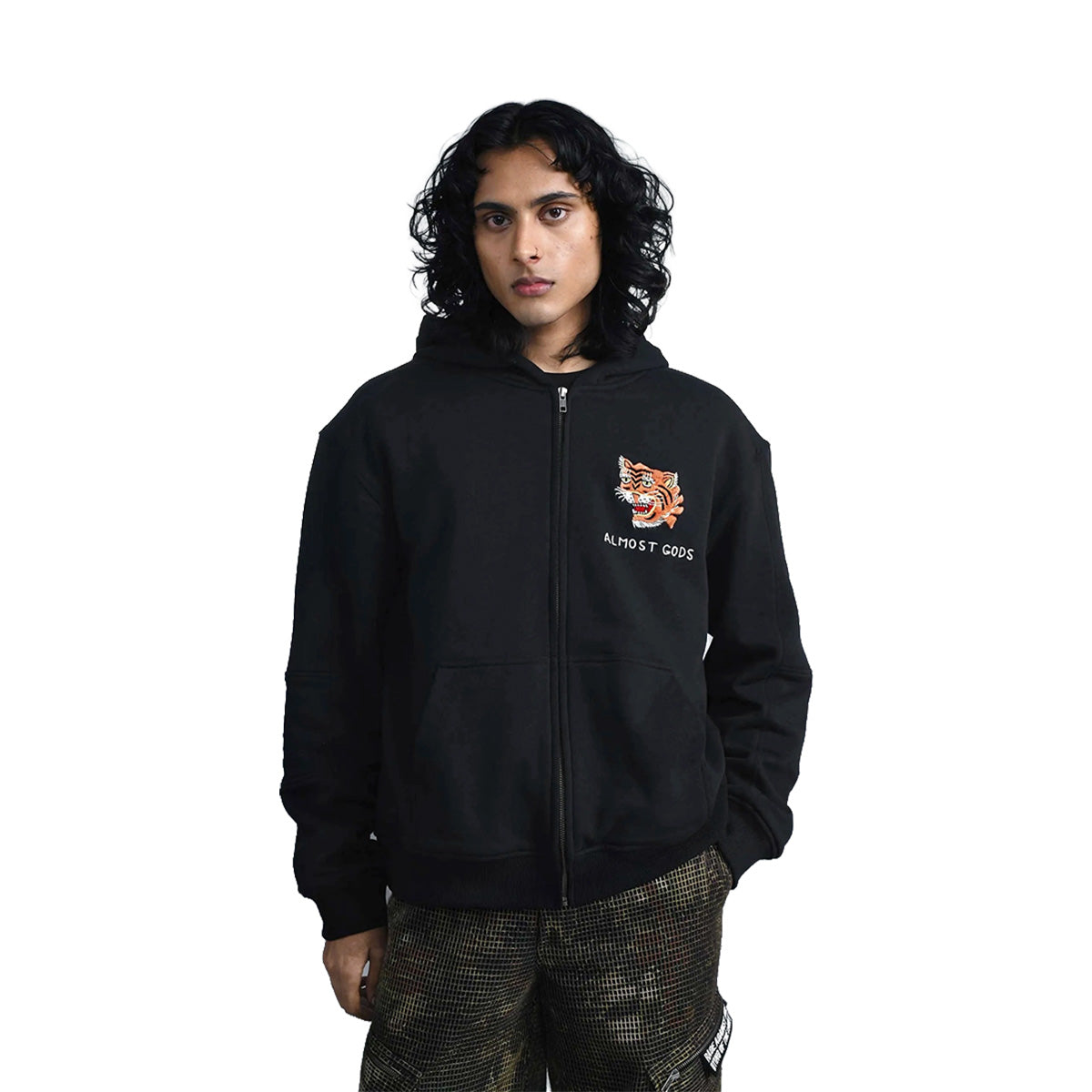 Hand Embroidered Saigon Zip Hoodie