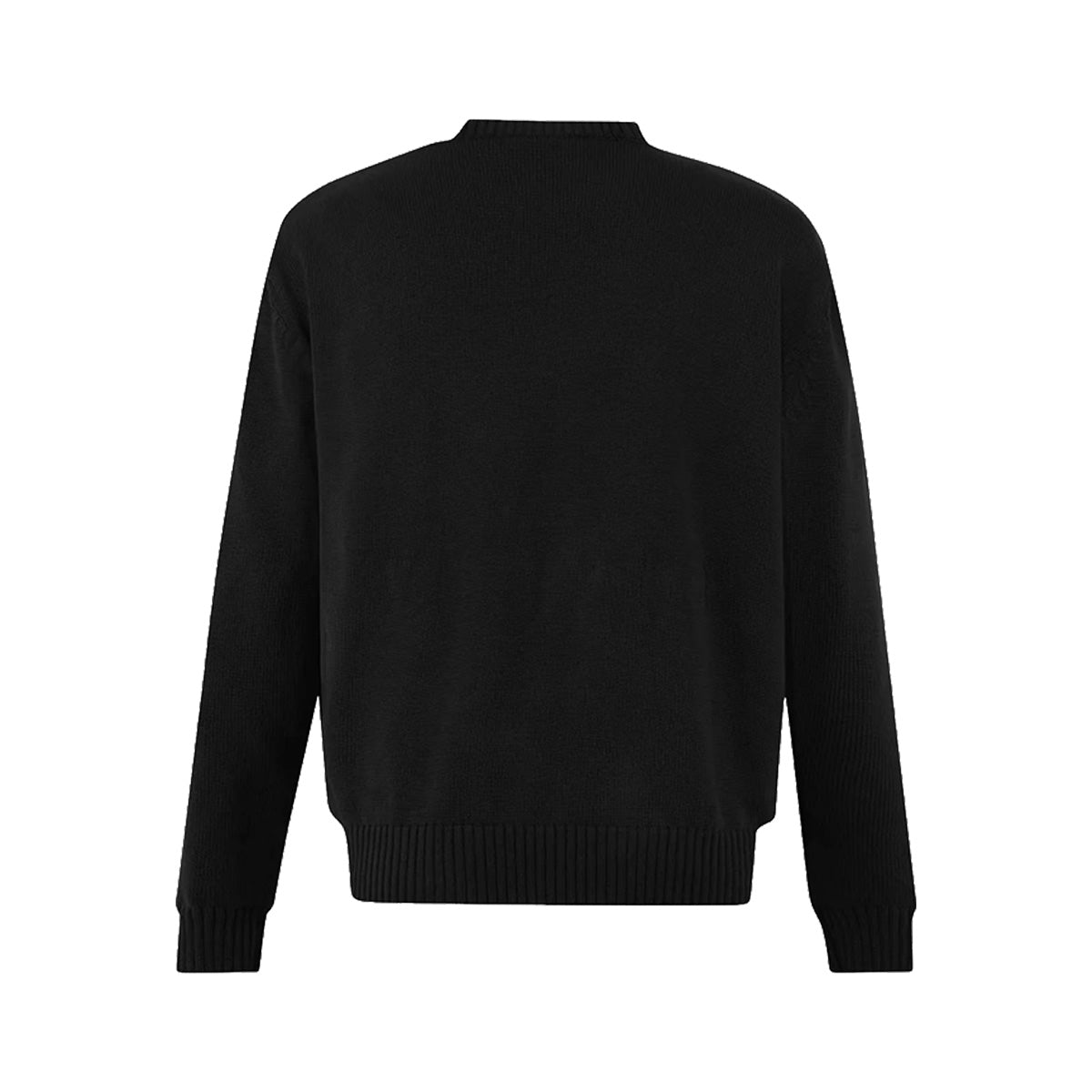 Alpha Cross Knit Sweater In Black