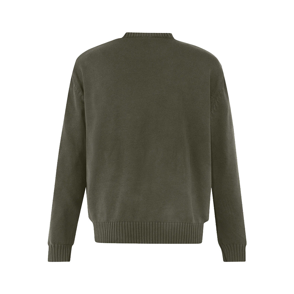 Alpha Cross Knit Sweater In Olive