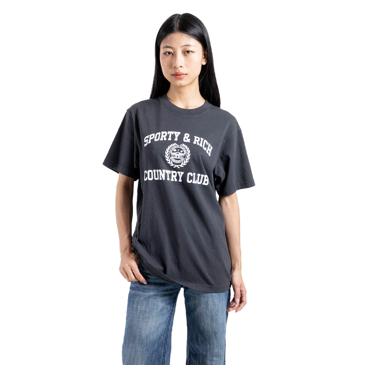 Varsity Crest Tee 'Faded Black'