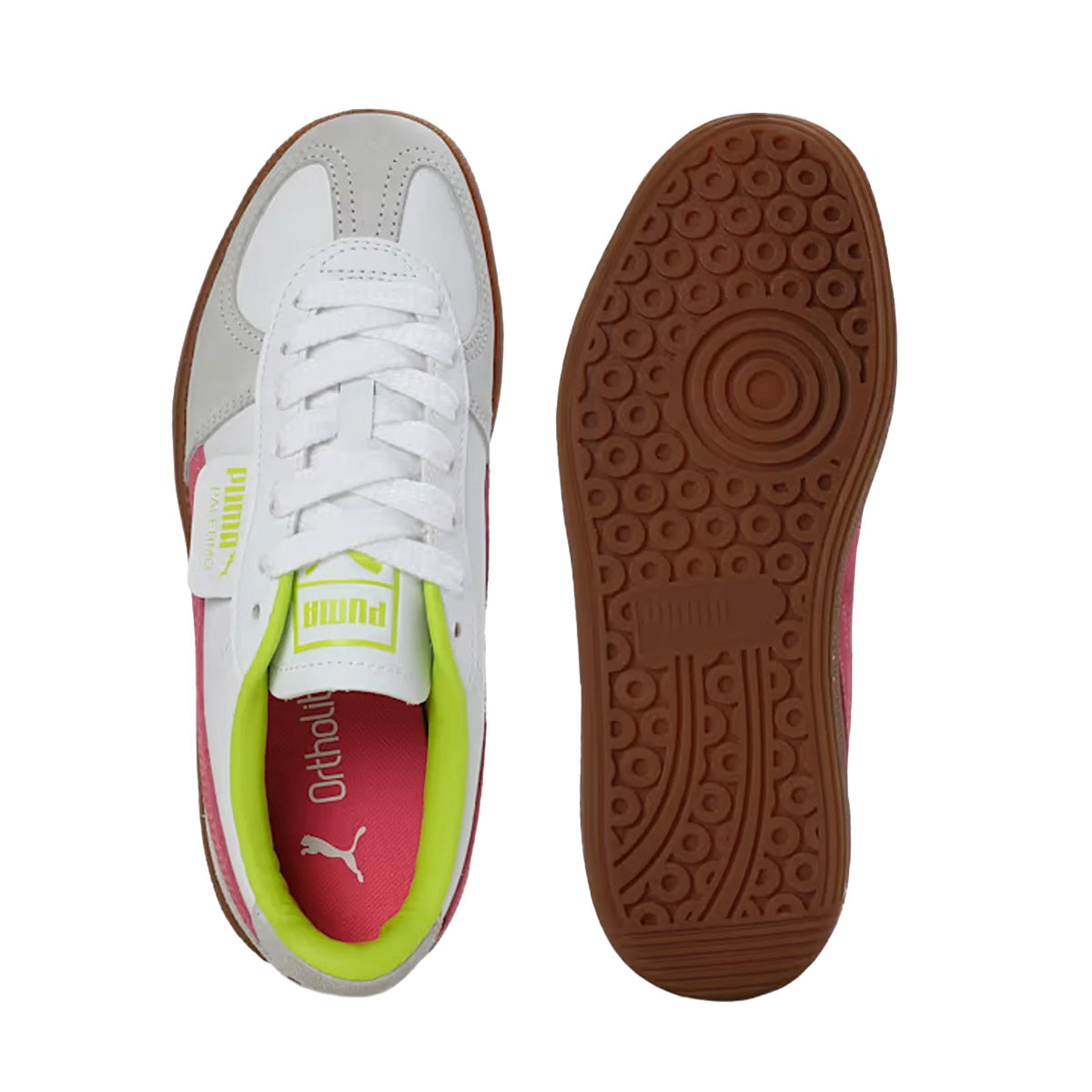 Palermo Lth Res 'White/Fluro Pink Pe'