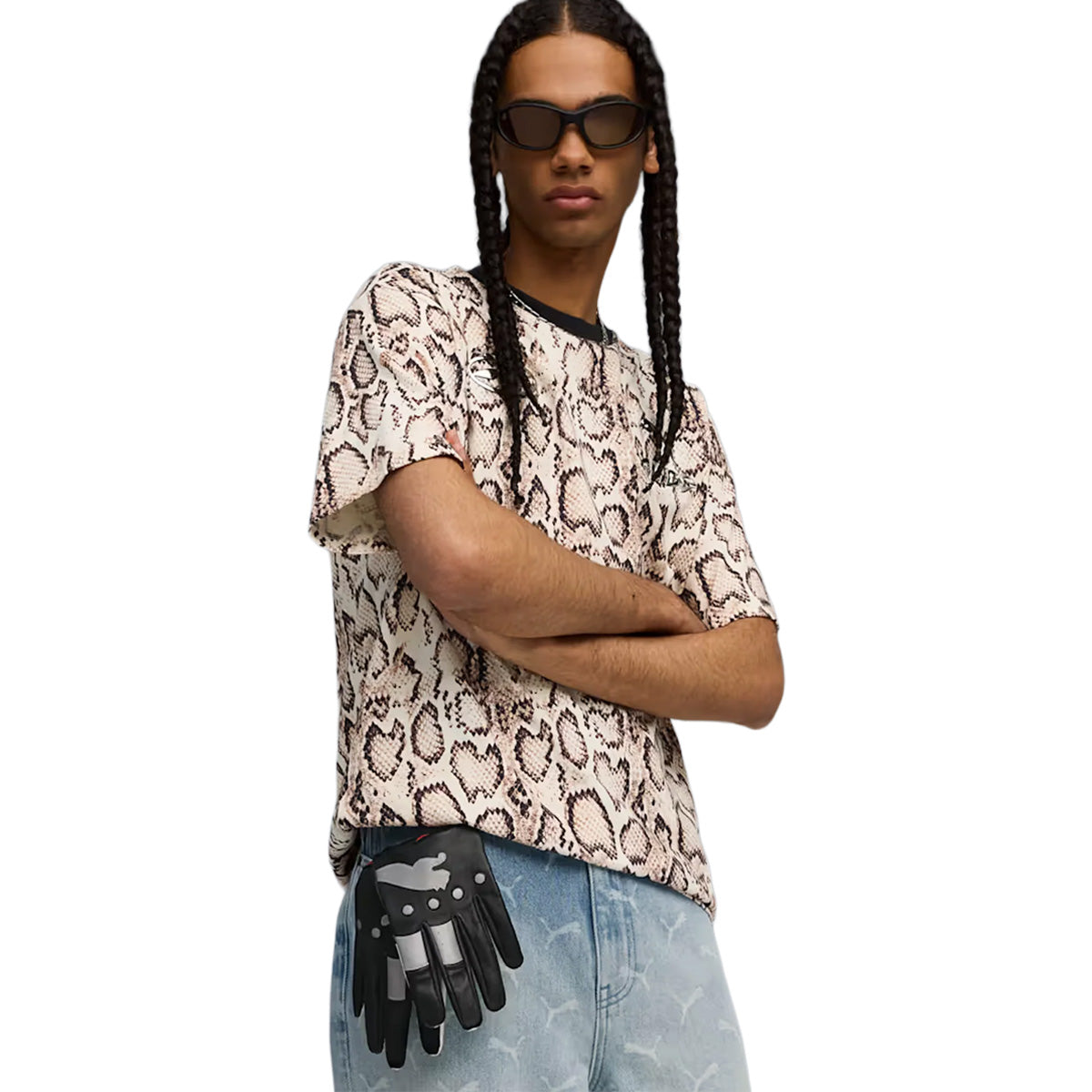 x ASAP ROCKY LEATHER GLOVE 'PUMA BLACK-FIERCE RED-PUMA WHITE'