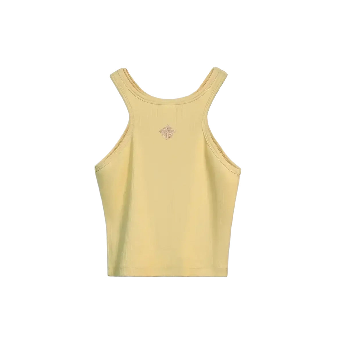 Alpha Cross Ribbed Tank Top in Butter Yellow
