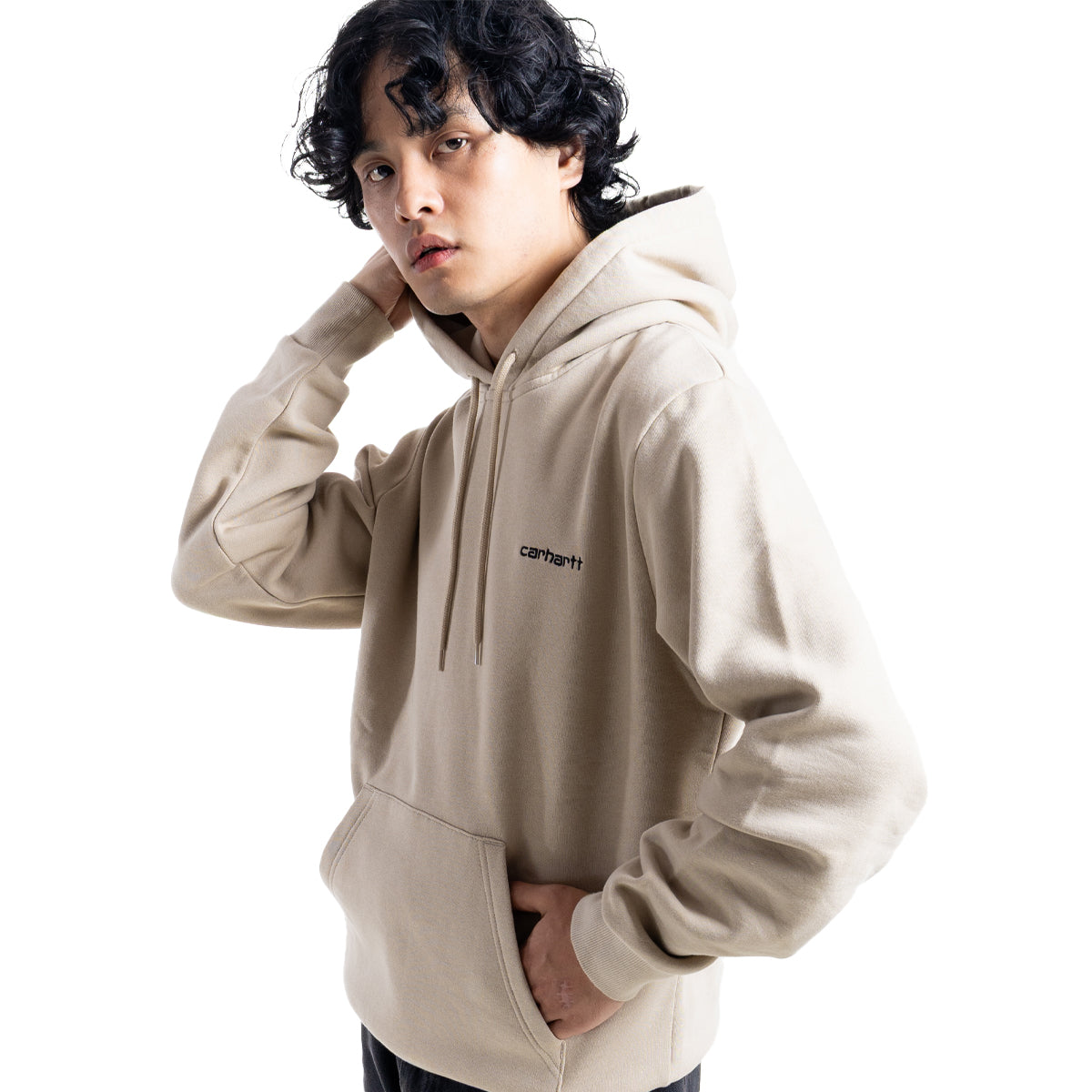 WIP Script Embroidery Hoodie 'Wall/Black'