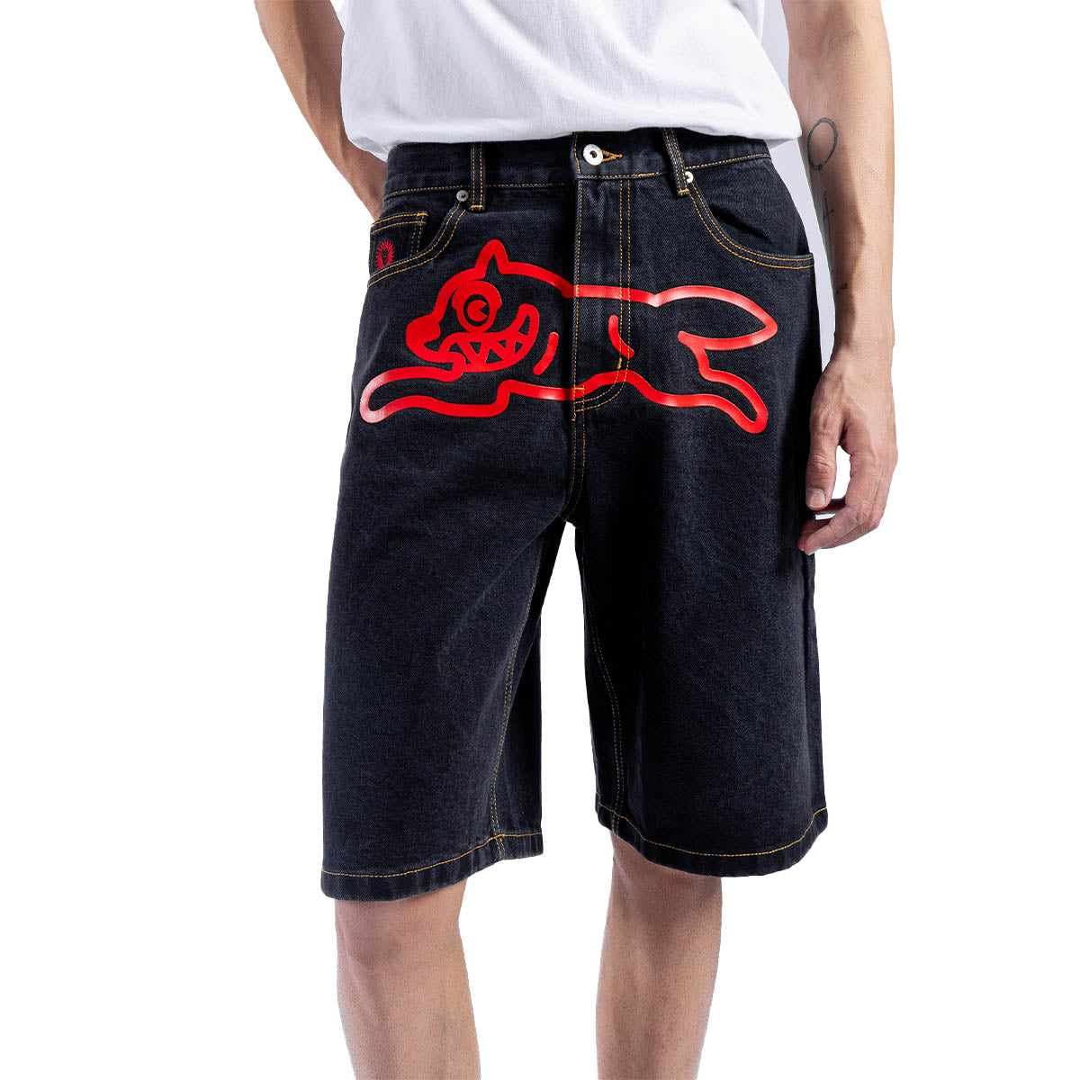 Running Dog Denim Shorts 'Black'