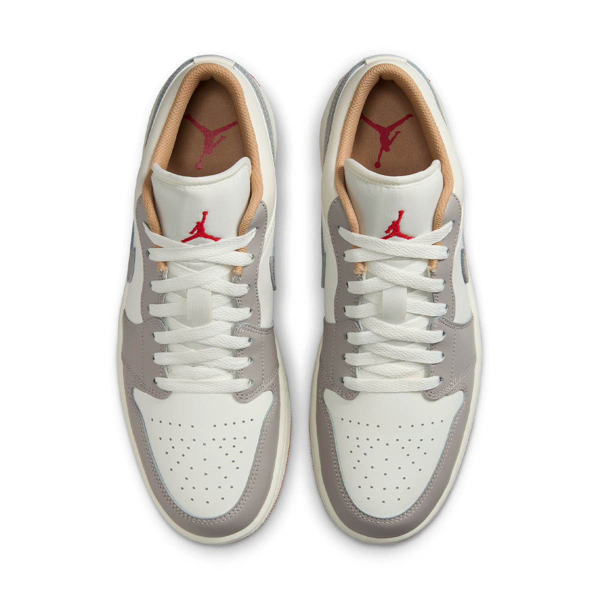 Air Jordan 1 Low 'Sail/College Grey/Hemp/Fire Red'