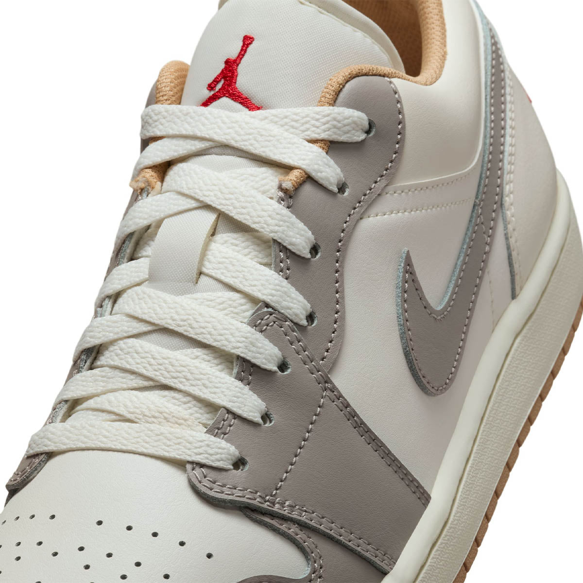Air Jordan 1 Low 'Sail/College Grey/Hemp/Fire Red'