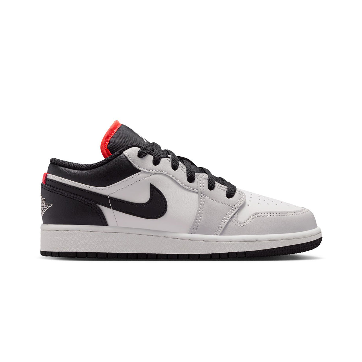 Air Jordan 1 Low Grade School 'BLACK/BLACK/SUMMIT WHITE/INFRARED 23'