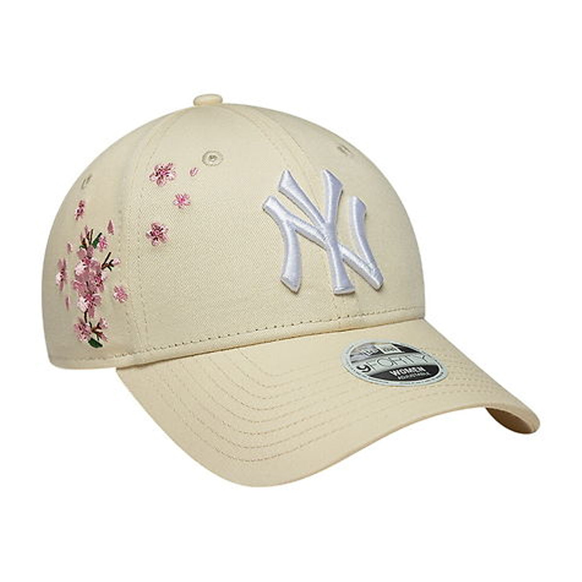 New York Yankees Womens MLB Floral Icon Cream 9FORTY Adjustable Cap
