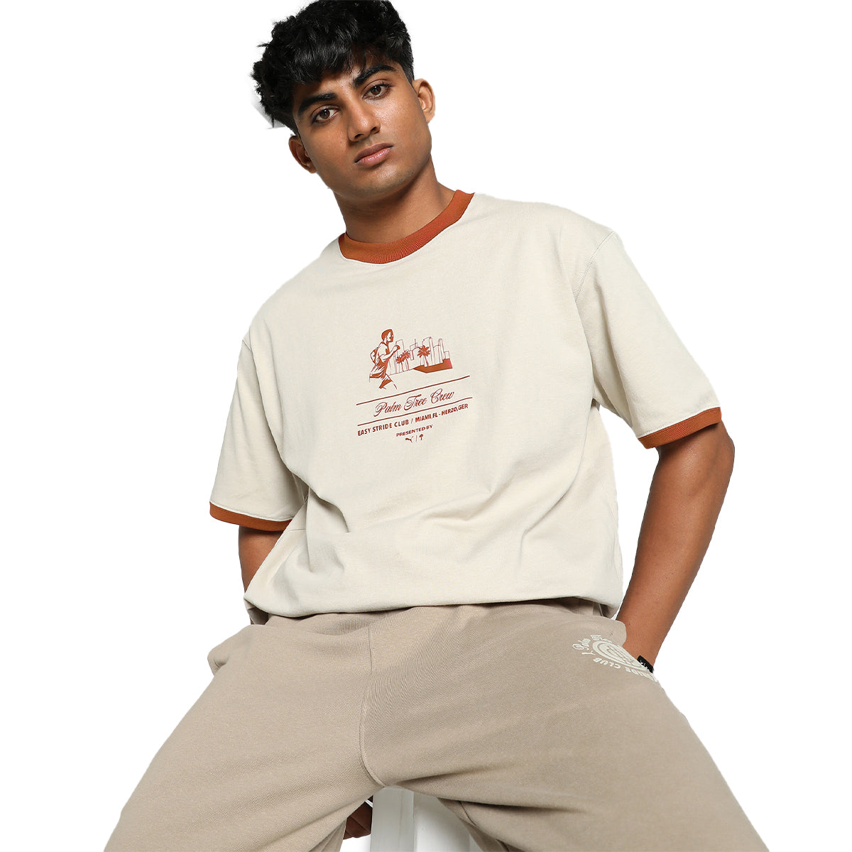 PUMA X PTC Ringer Tee 'Desert Dust'