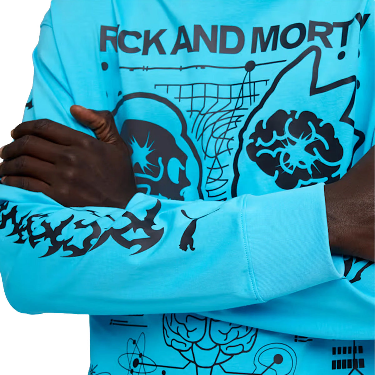 Hoops + Rick and Morty LS Tee ‘Bright Aqua’