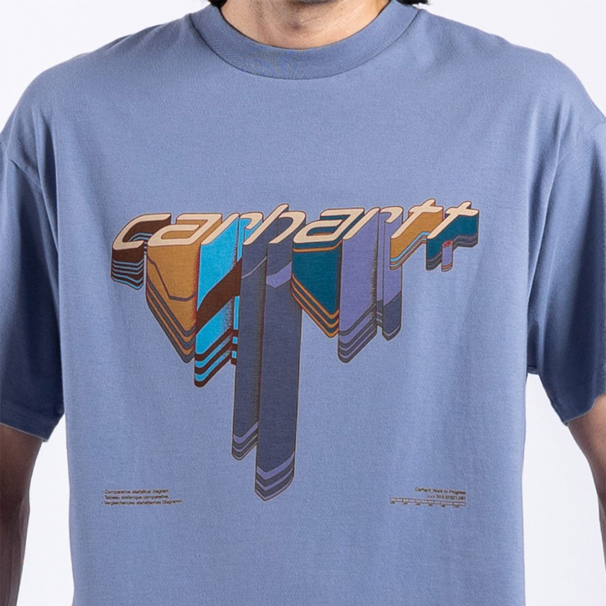 WIP Diagram Script T-Shirt 'Bay Blue'