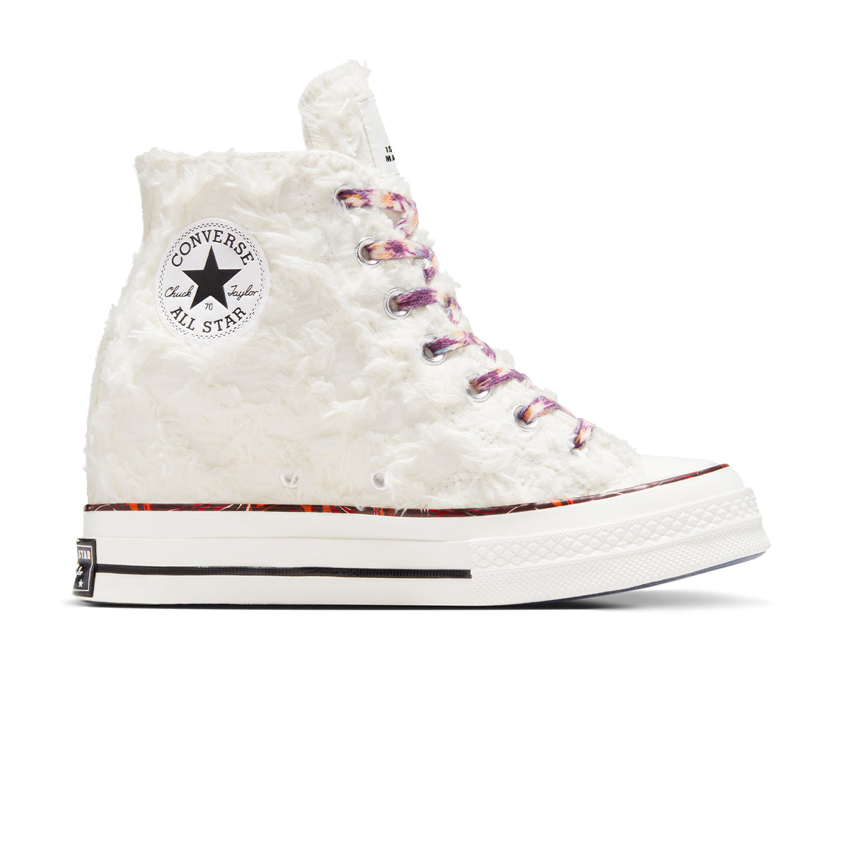 '+ ISABEL MARANT CHUCK 70 WEDGE HIGH 'VANILLA WHITE/BLACK-RED'
