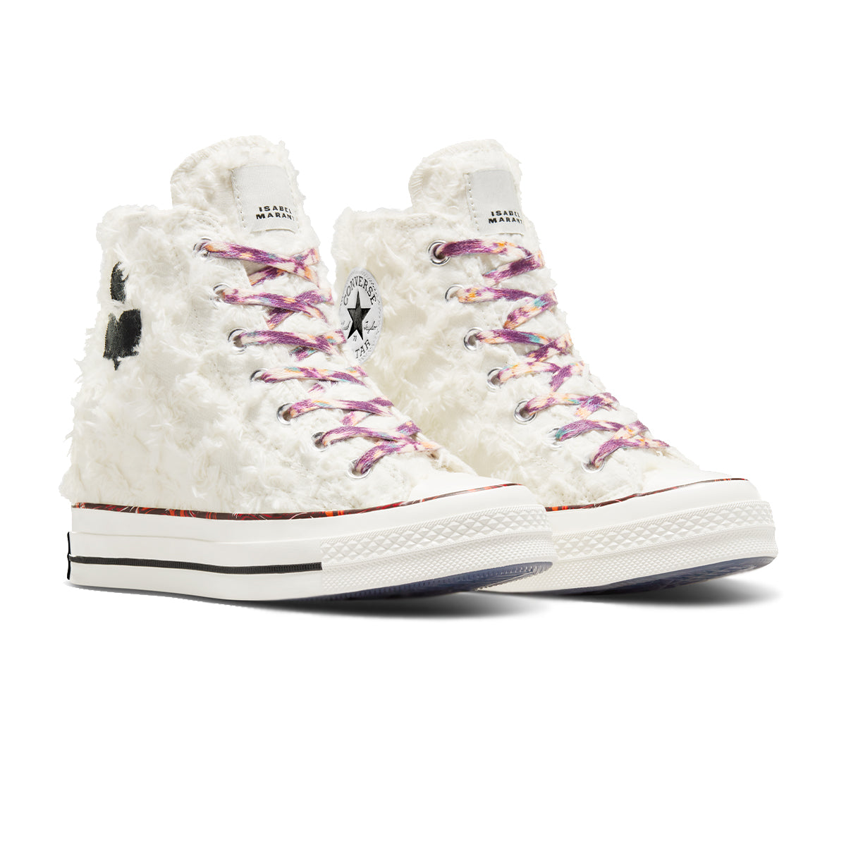 '+ ISABEL MARANT CHUCK 70 WEDGE HIGH 'VANILLA WHITE/BLACK-RED'