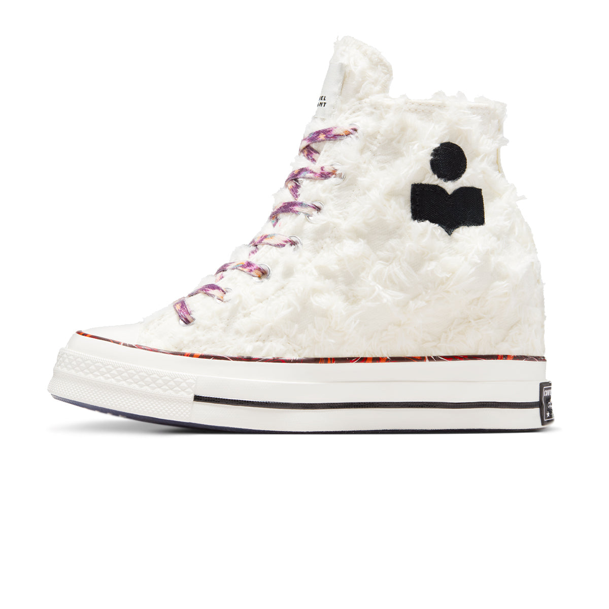 '+ ISABEL MARANT CHUCK 70 WEDGE HIGH 'VANILLA WHITE/BLACK-RED'