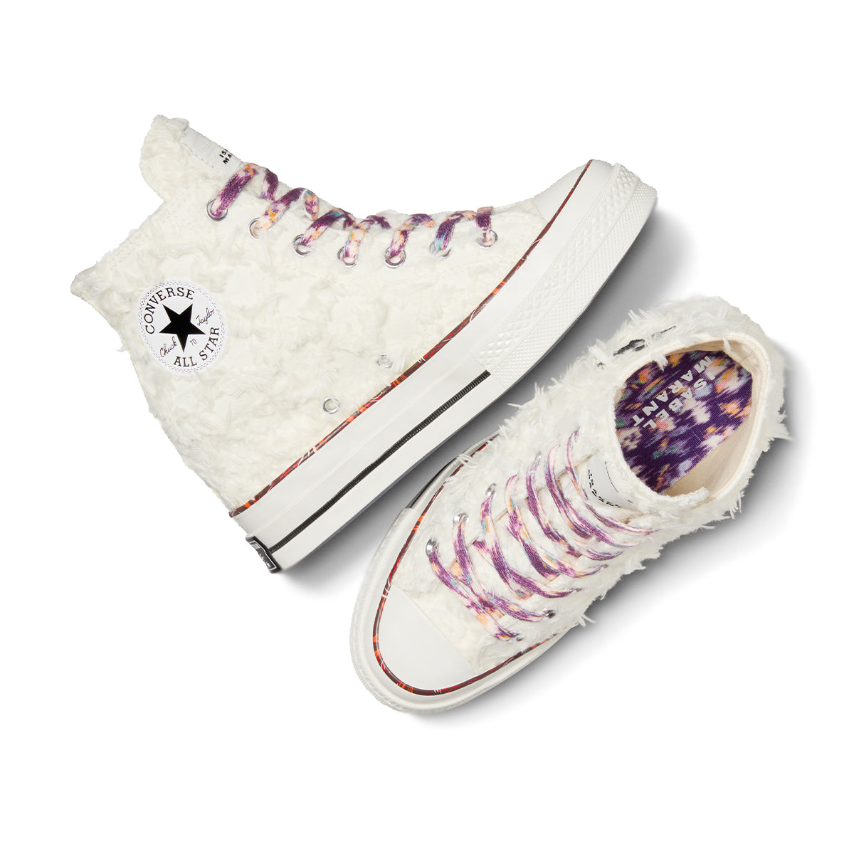 '+ ISABEL MARANT CHUCK 70 WEDGE HIGH 'VANILLA WHITE/BLACK-RED'