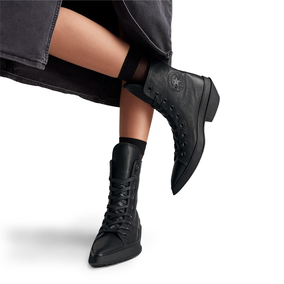 Chuck 70 De Luxe Pointed High 'BLACK/BLACK/BLACK'