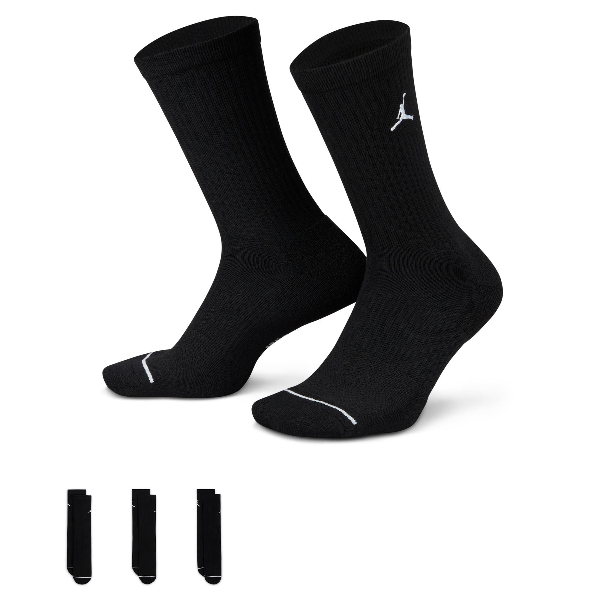 Jordan Everyday Crew Socks 'Black'