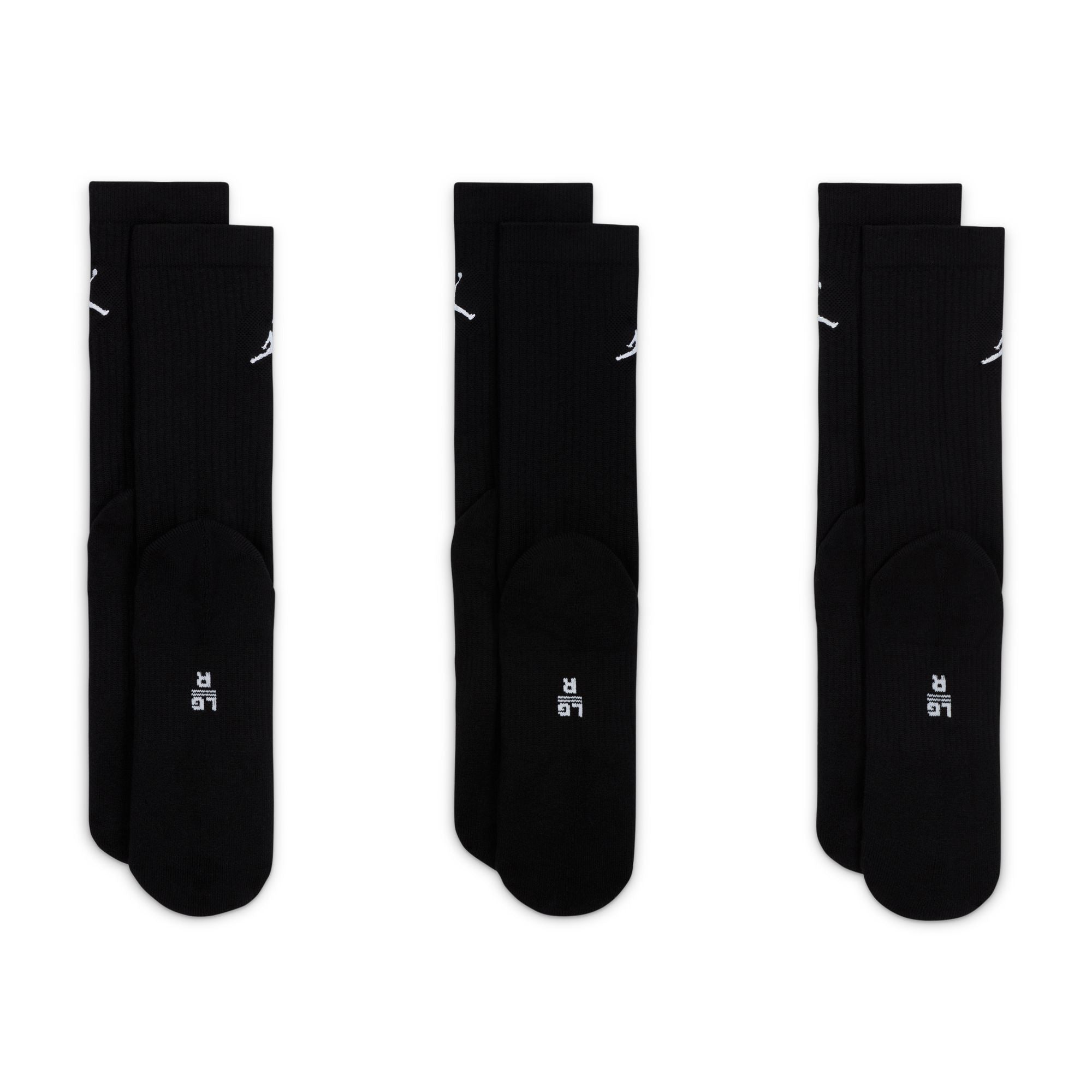 Jordan Everyday Crew Socks 'Black'