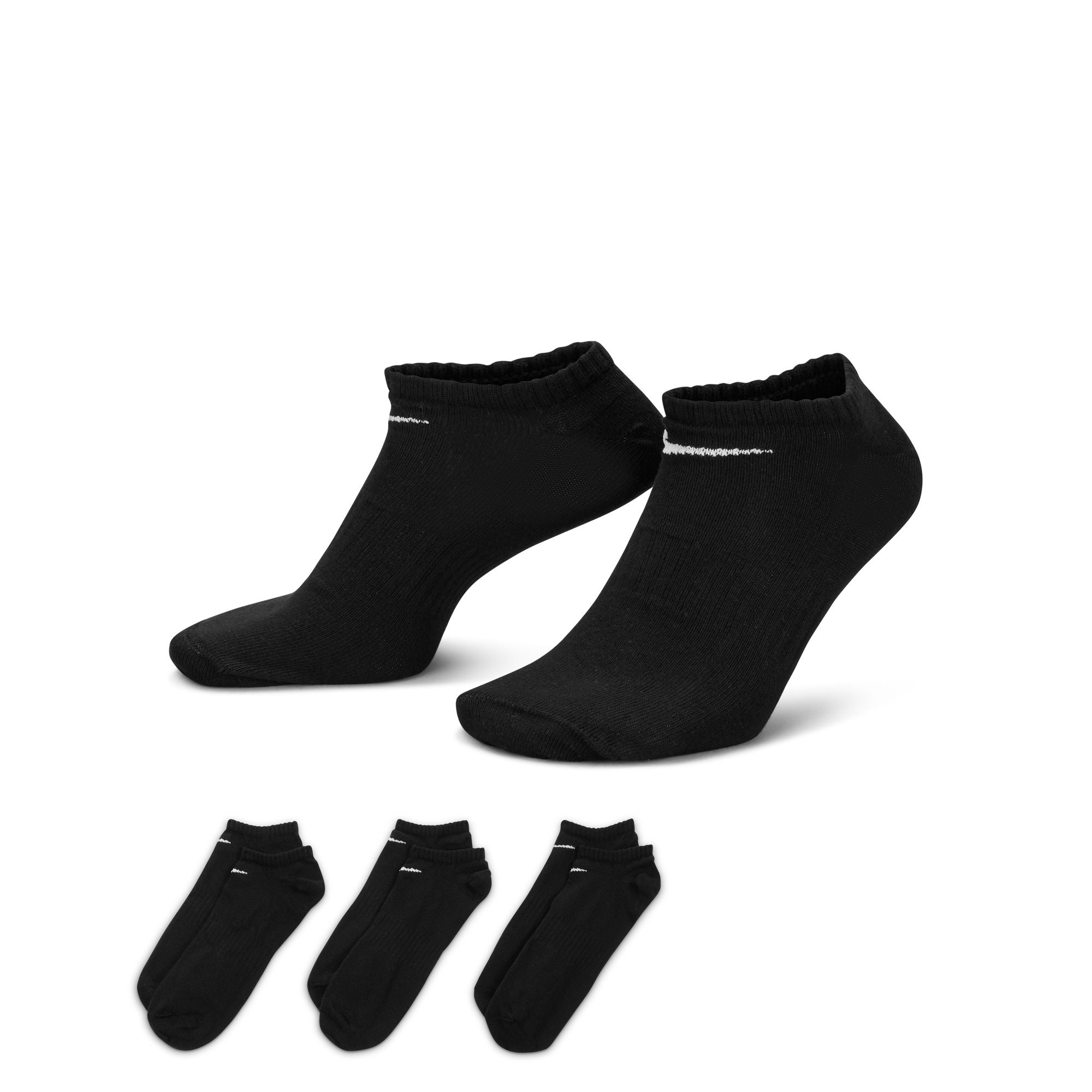 Everyday Lightweight No-Show Socks 'Black'