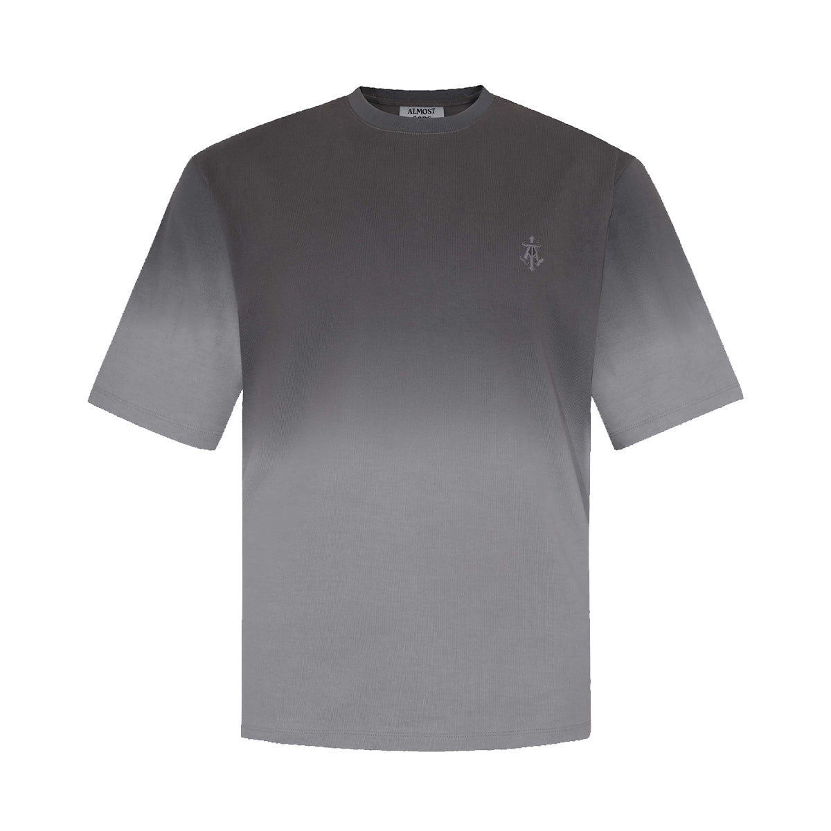 Alpha Cross Tee in Dip-Dye 'Grey'