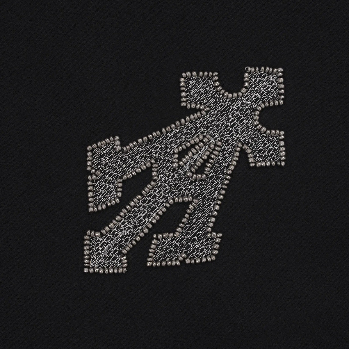 Alpha Cross Tee in Zari Embroidery