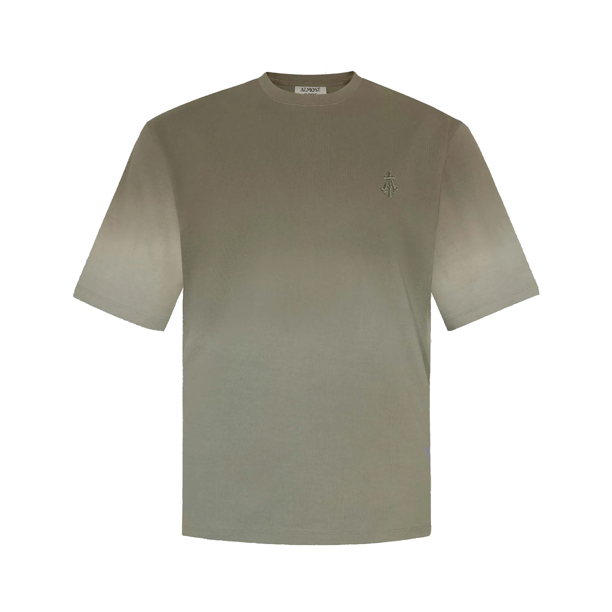 Alpha Cross Tee in Dip-Dye 'Green'