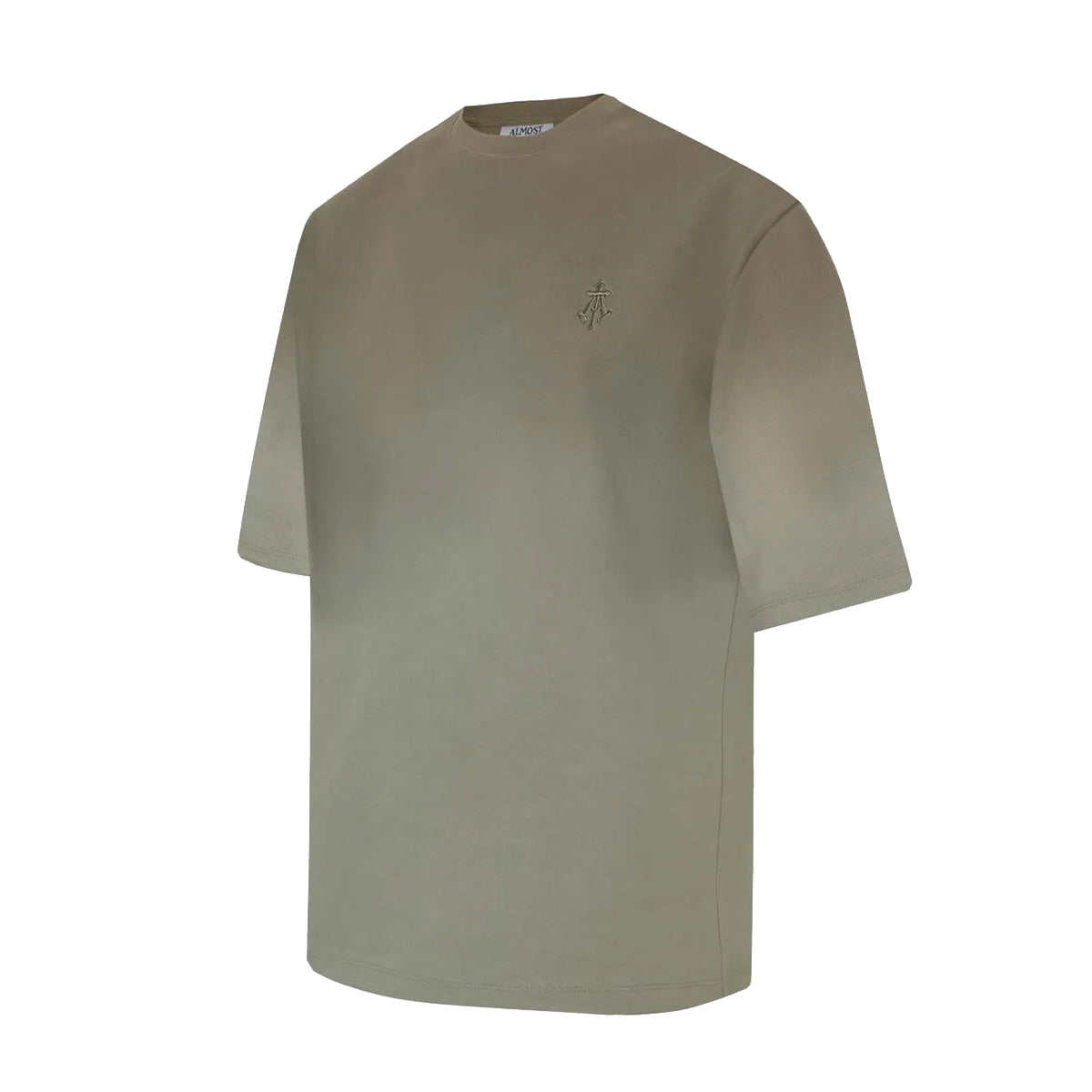 Alpha Cross Tee in Dip-Dye 'Green'