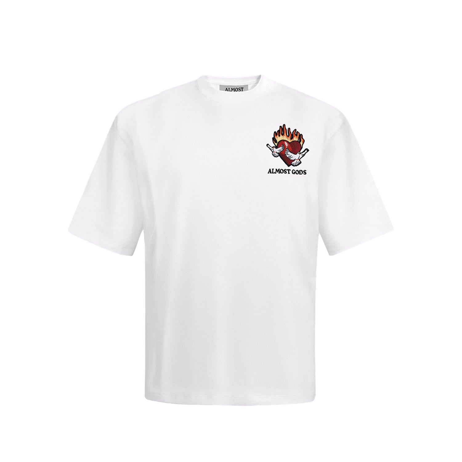 Burning Heart Tee In White
