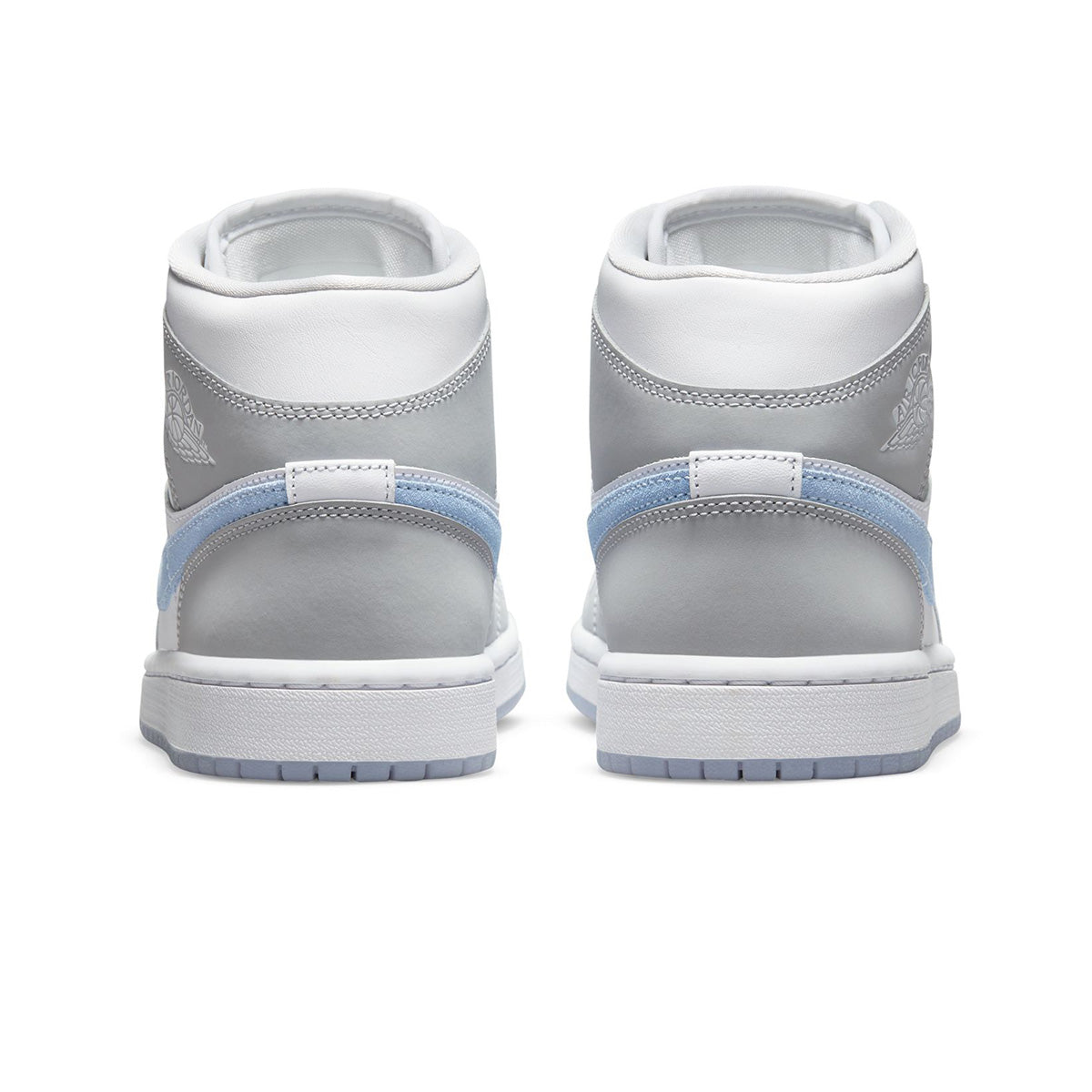 Wmns Air Jordan 1 Mid 'WHITE/ALUMINUM/WOLF GREY'