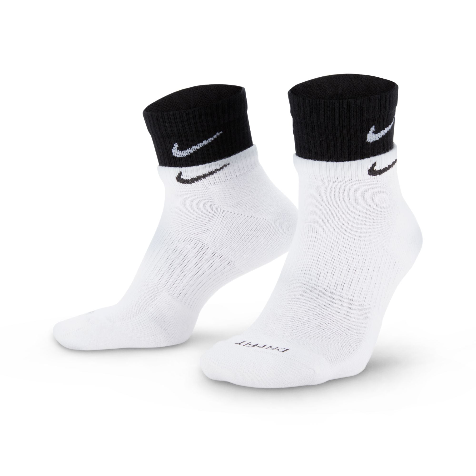 Everyday plus cushioned ankle socks 'white/black/white'
