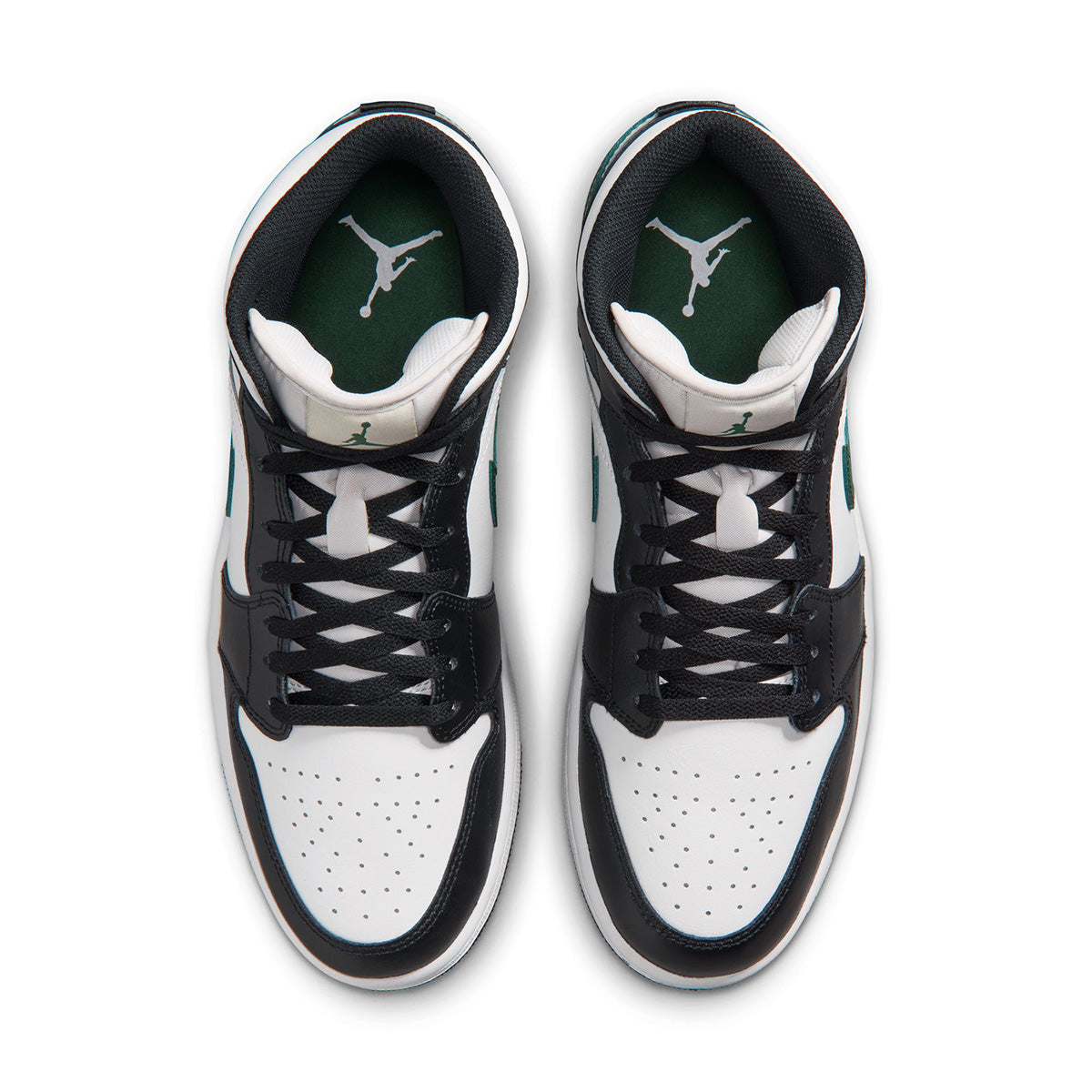 Air Jordan 1 Mid 'Black|Gorge Green|Summit White'