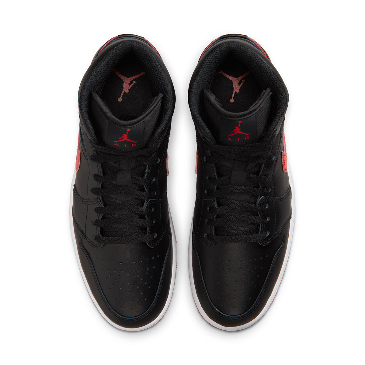 Air Jordan 1 Mid 'BLACK/UNIVERSITY RED/WHITE'