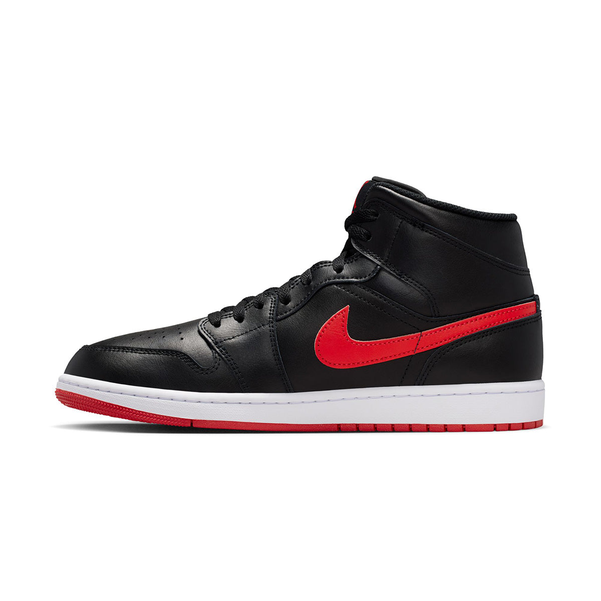 Air Jordan 1 Mid 'BLACK/UNIVERSITY RED/WHITE'