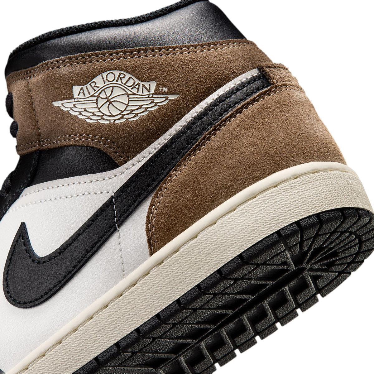 Air Jordan 1 Mid 'BLACK/PHANTOM/PALOMINO/UNIVERSITY RED'