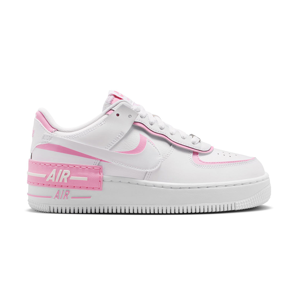 Wmns Air Force 1 Shadow 'WHITE/WHITE/PINK RISE/METALLIC SILVER'