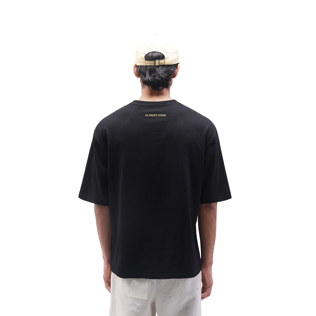 Echo Alpha Cross Boxy Tee in Black