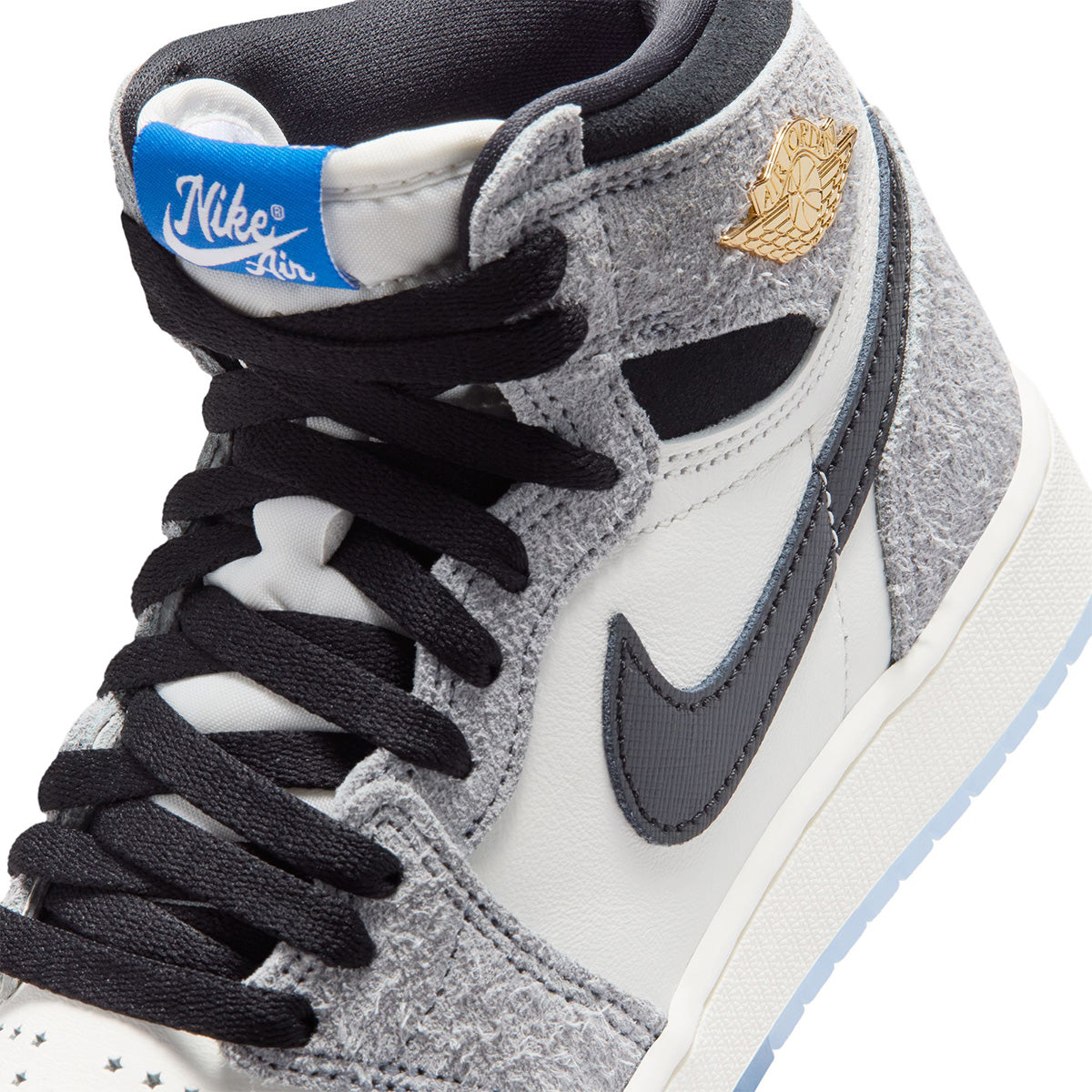 GS Air Jordan 1 High OG 'COOL GREY/BLACK-GAME ROYAL'