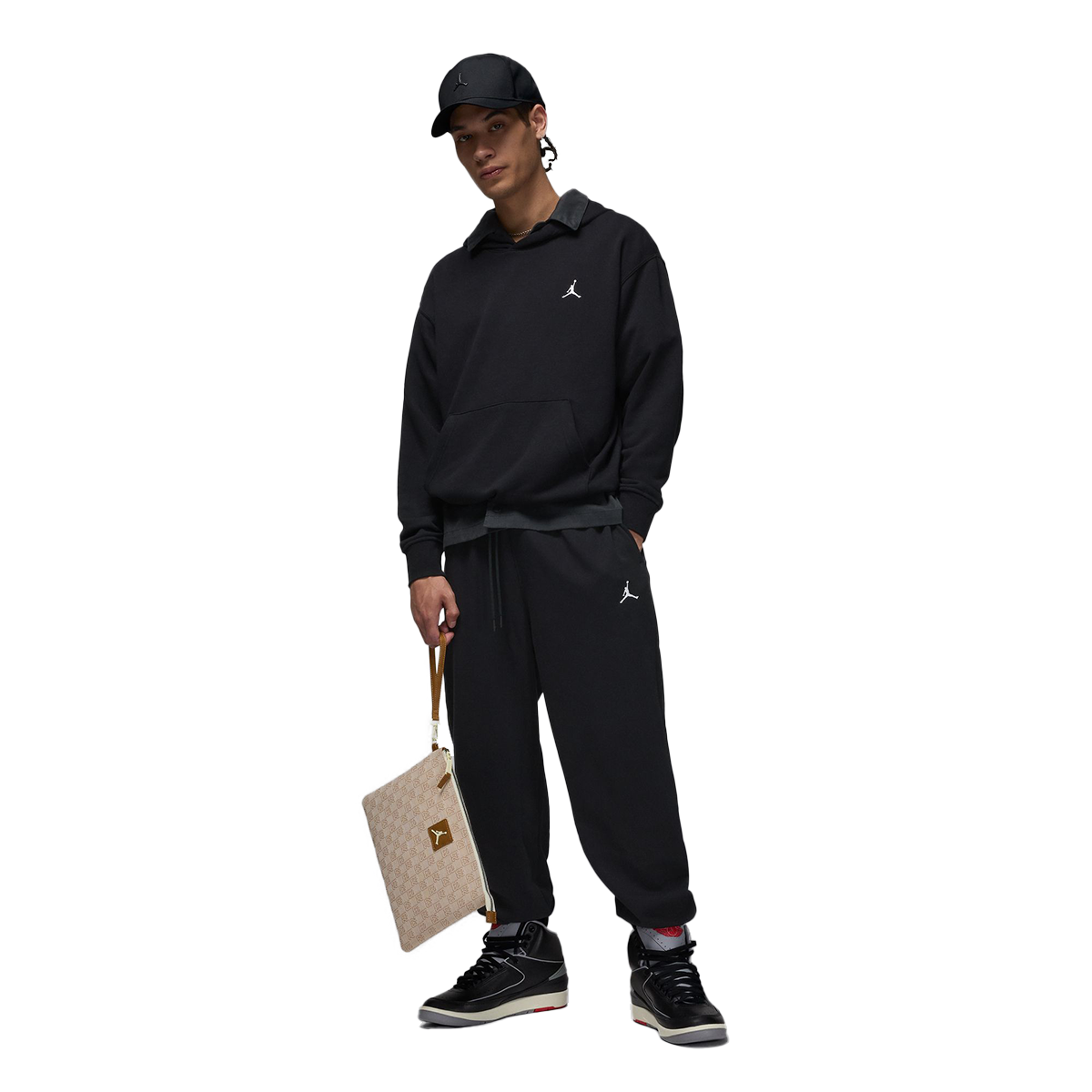 Brooklyn Fleece Men's Pullover Hoodie 'Black/White'